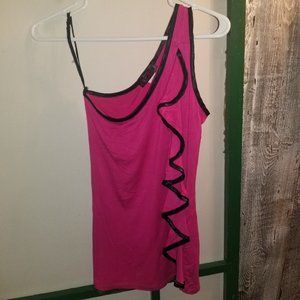 Pink one shoulder tank